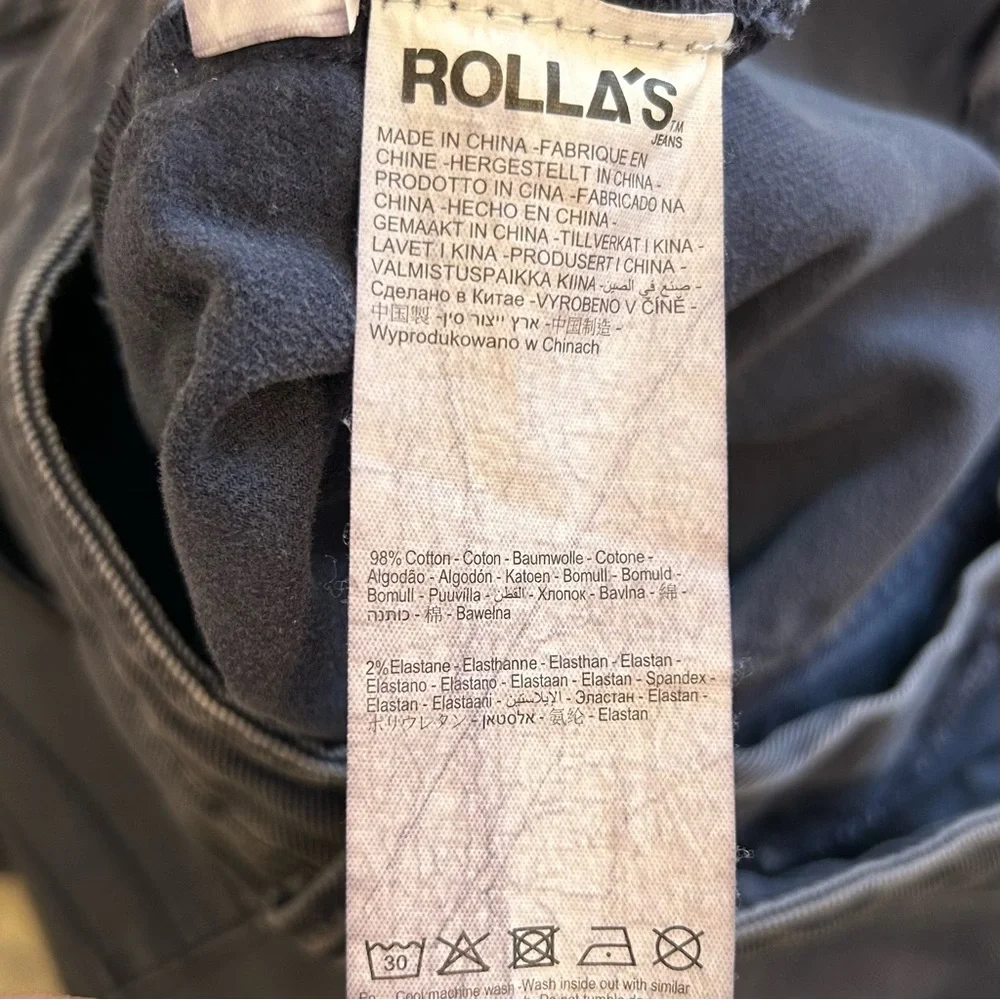 Rolla’s Sailor High Rise Wide Leg Ankle Length Jeans W/Patch Front Pockets, 31 - Picture 12 of 14